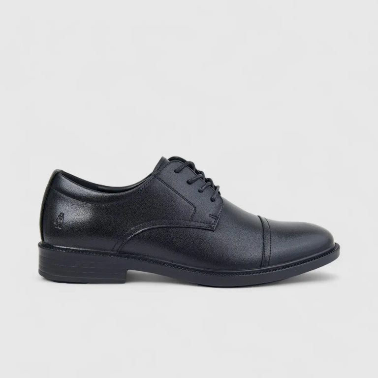 Hush Puppies Mens Reggie Leather Shoes Black