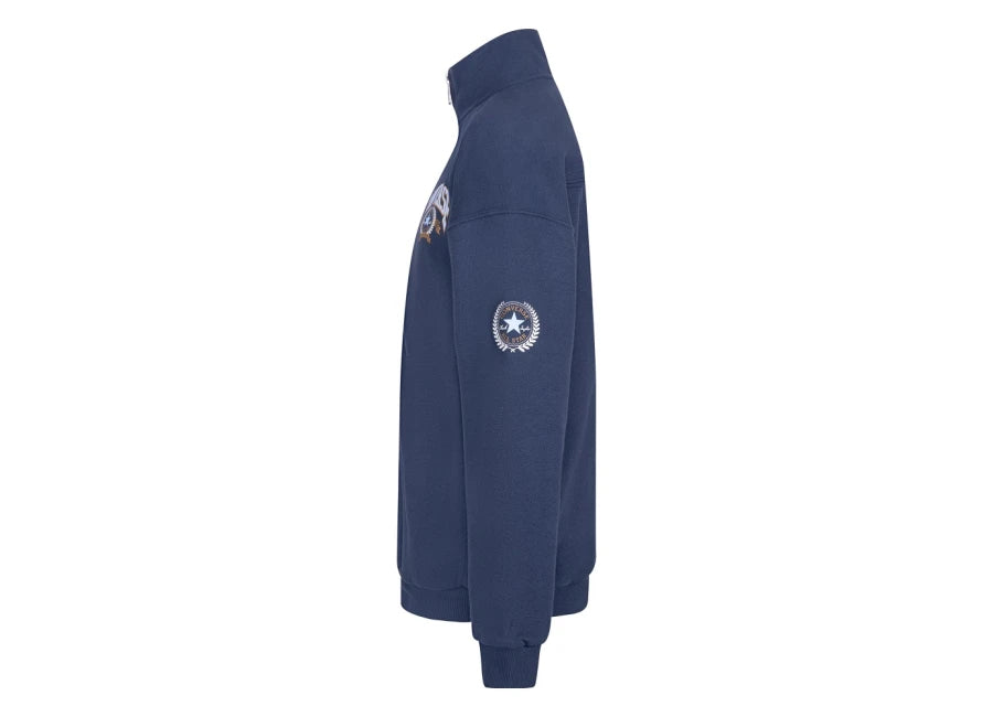 Converse Boys Rec Club Ft Rib Collar Jacket In Navy