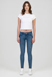 Sissy Boy Womens Super Low Waist Skinny Jean In Medium Vintage