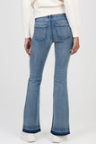 Sissy boy Womens Mid Waist Flare Leg Jeans In Medium Vintage