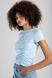 Sissy boy Womens Midnight Glow  Branded T-Shirt In Light Blue