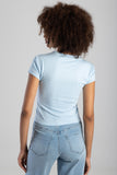 Sissy boy Womens Midnight Glow  Branded T-Shirt In Light Blue