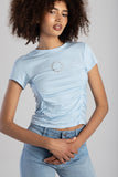 Sissy boy Womens Midnight Glow  Branded T-Shirt In Light Blue