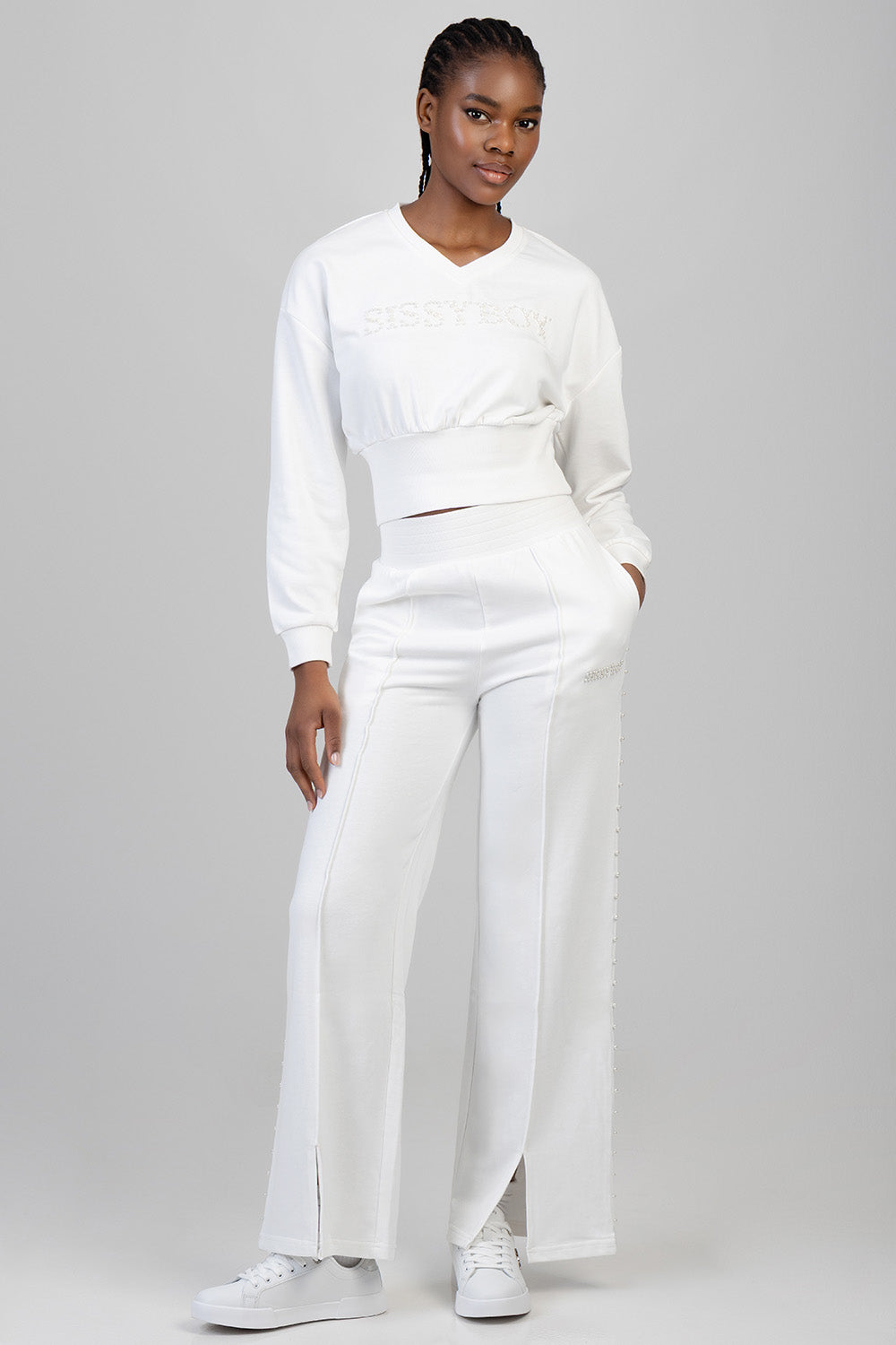 Sissy Boy Cross It Off Sweat Pants In Off White