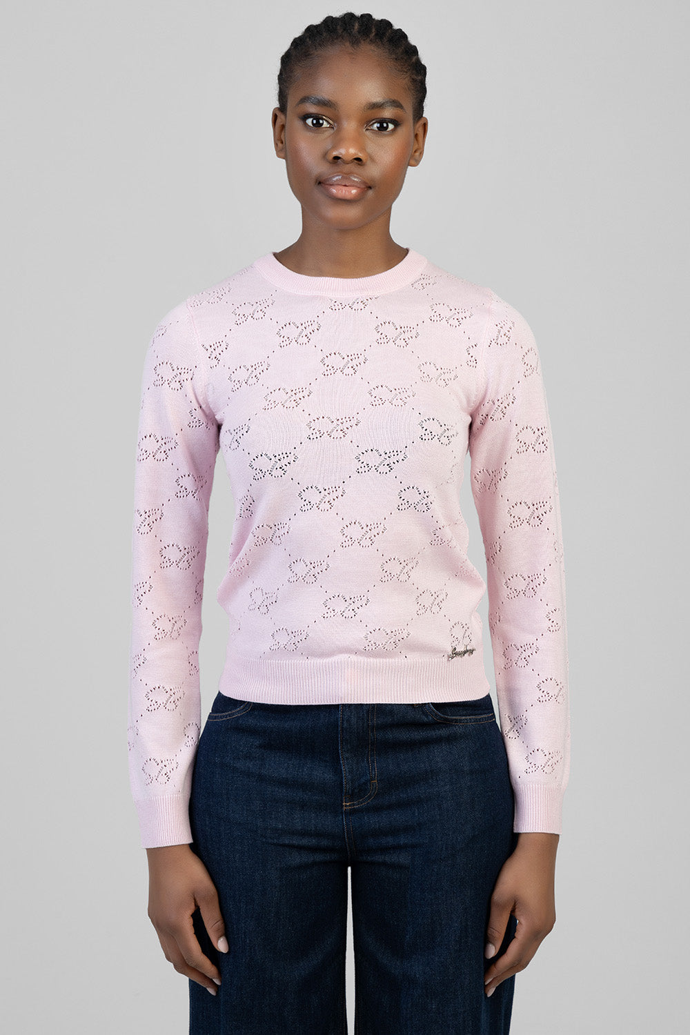 Sissy Boy On Your Own Knit Top Longsleeve In Pink