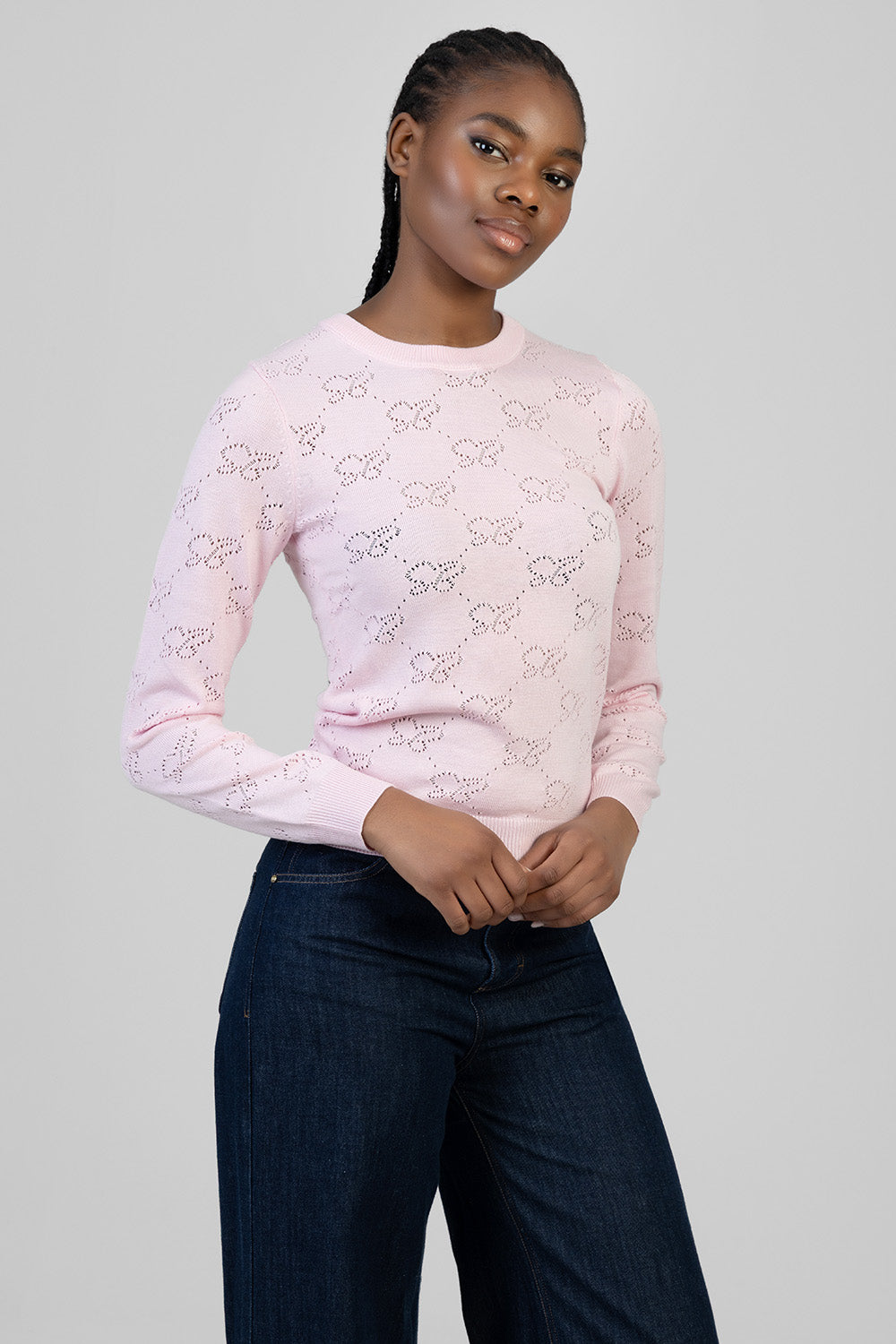 Sissy Boy On Your Own Knit Top Longsleeve In Pink
