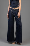 Sissy Boy Gigi Wide Leg Low Waist Jeans In Blue