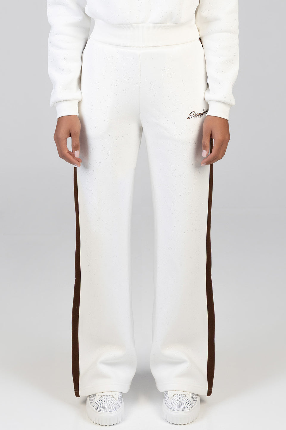 Sissy Boy Womens Wide Leg Track Pants In Off White