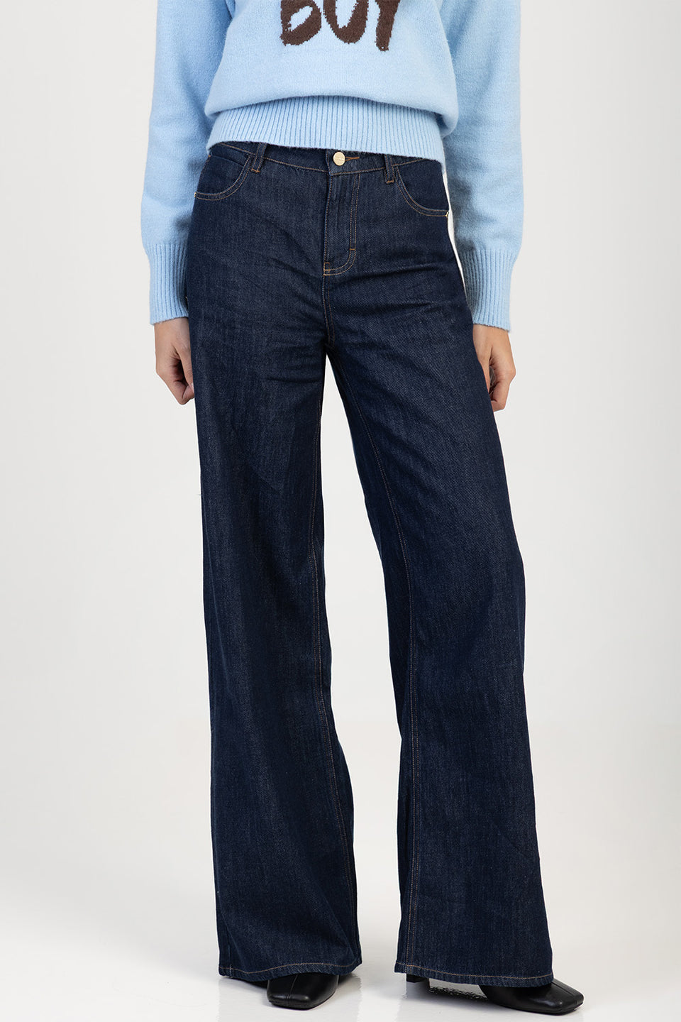 Sissy Boy Womens Cleo Slouchy Mid Waist Jean In Forever Blue