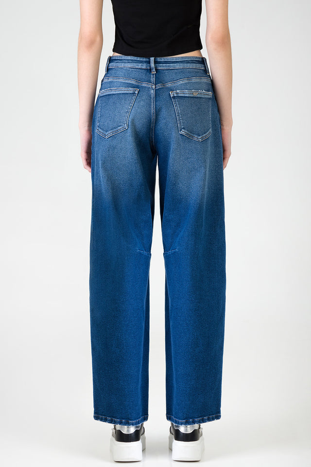 Sissyboy Womens High Waist Balloon Leg Jeans In Medium Vintage