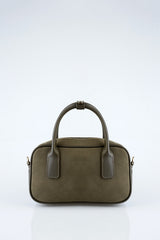 Sissy boy Mini Handbag with Front Clip Detail In Green