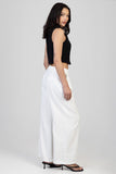 Sissy Boy Alice Wide Leg Pleated Trousers In Off White