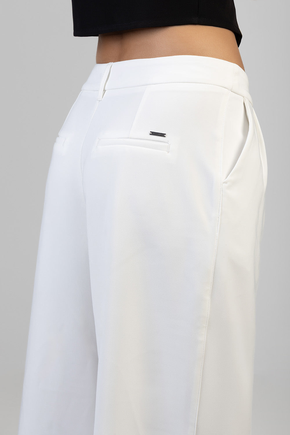 Sissy Boy Alice Wide Leg Pleated Trousers In Off White