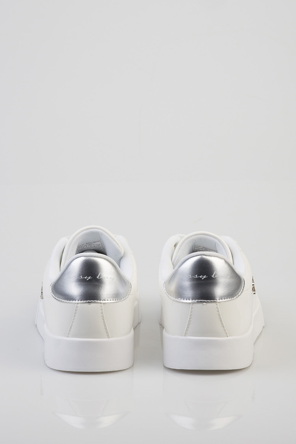 Sissy boy Ladies Basic Patent Snekars In White