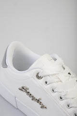 Sissy boy Ladies Basic Patent Snekars In White
