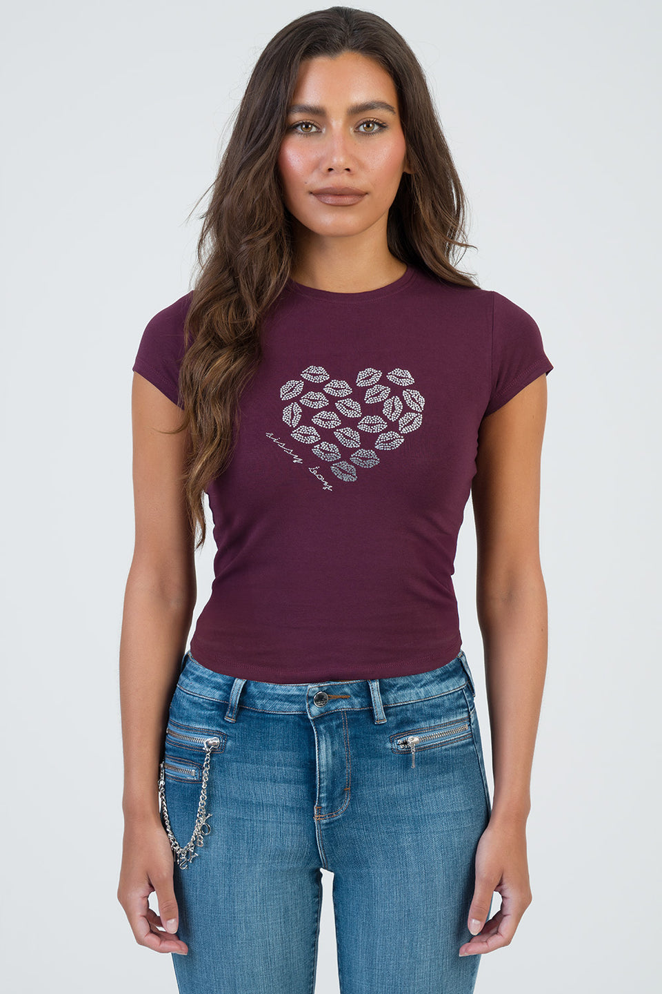 Sissy boy Womens Own The Moment T-shirt In Burgundy