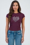 Sissy boy Womens Own The Moment T-shirt In Burgundy