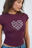 Sissy boy Womens Own The Moment T-shirt In Burgundy
