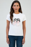 Sissy boy Regular T-shirt With Bling And Bow Detail In White