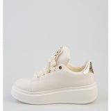 Sissy Boy Anita Plartform Sneaker With Bow Detail In White