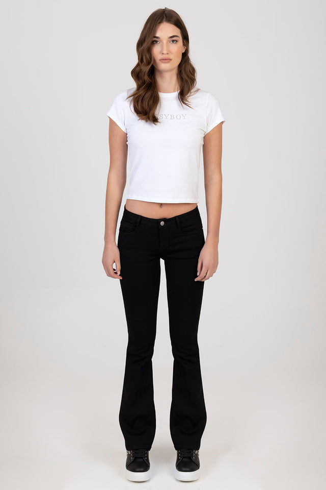 Sissy Boy Womens Donnae Low Waist Bootleg In Black