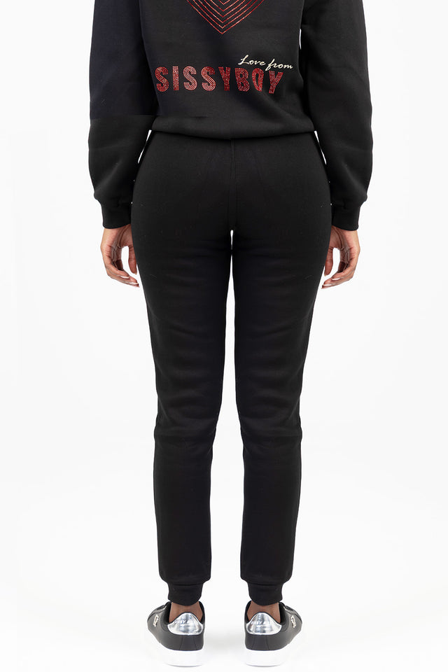 Sissy boy Womens Athleisure Tracksuit Pants In Black