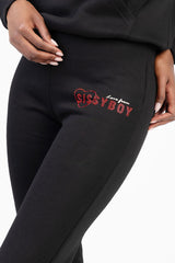 Sissy boy Womens Athleisure Tracksuit Pants In Black