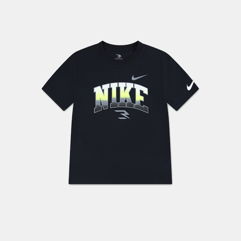 Nike Boys Gradient Collegiate T-Shirt In Black
