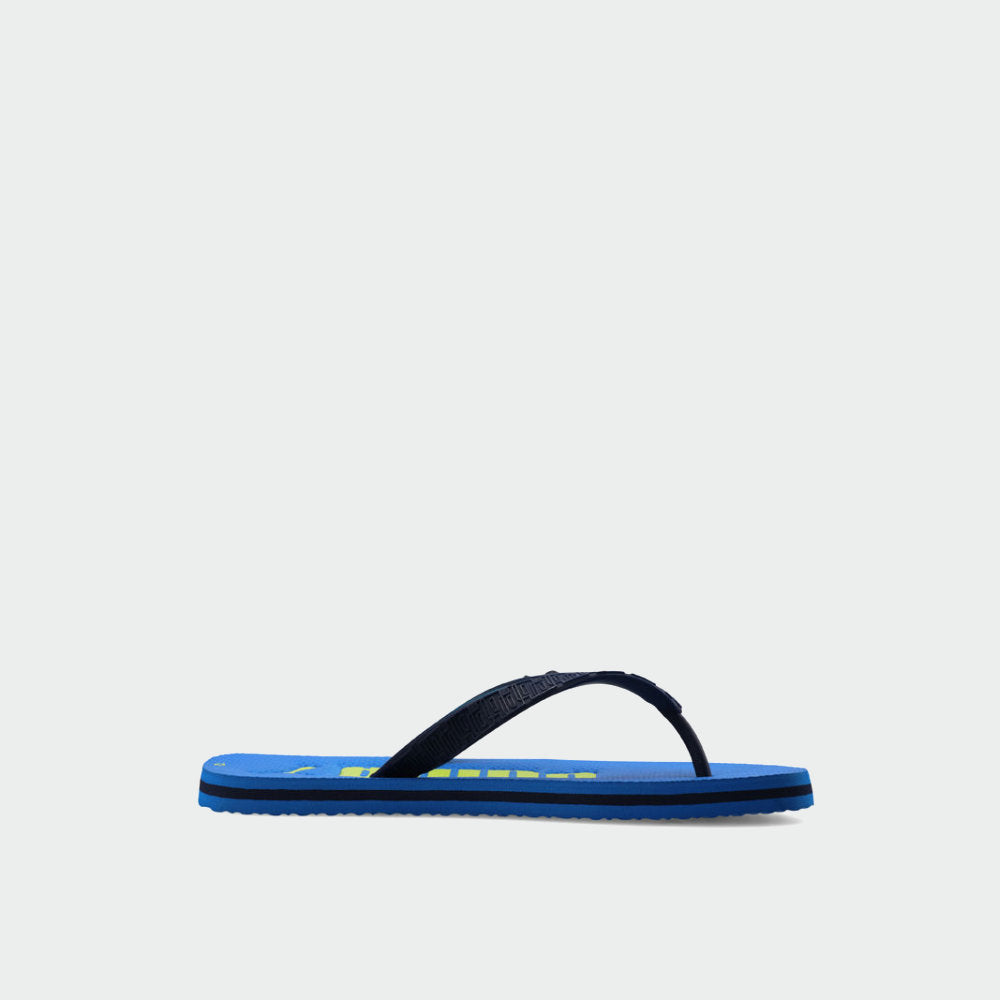 Puma Boys Form Flip Flops PS ZADP Sandals In Ultra Blue/Sunny Lime