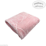 Mother's Choice Girls Baby Mink Blanket In Pink Bear