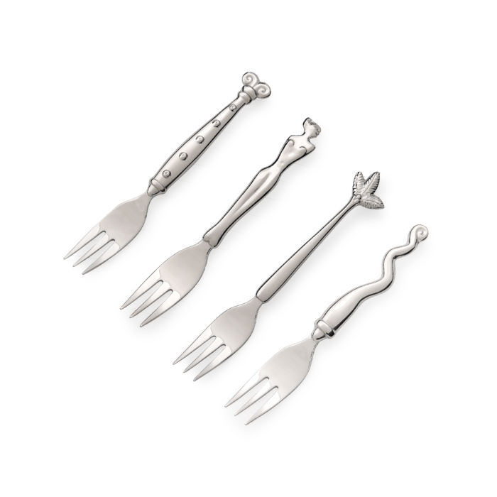 Carrol Boyes Cake Fork Set Of 4 Heritage Mix
