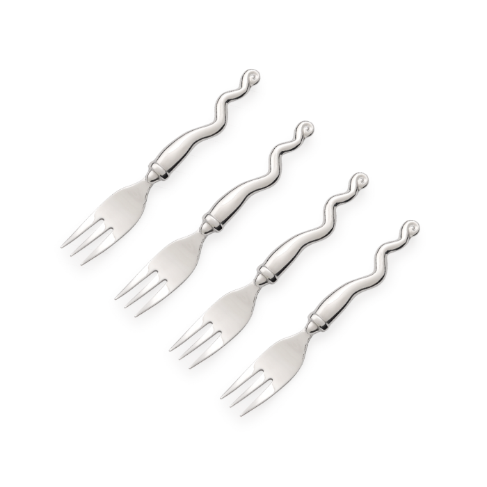 Carrol Boyes Cake Fork Set Of 4 Wave