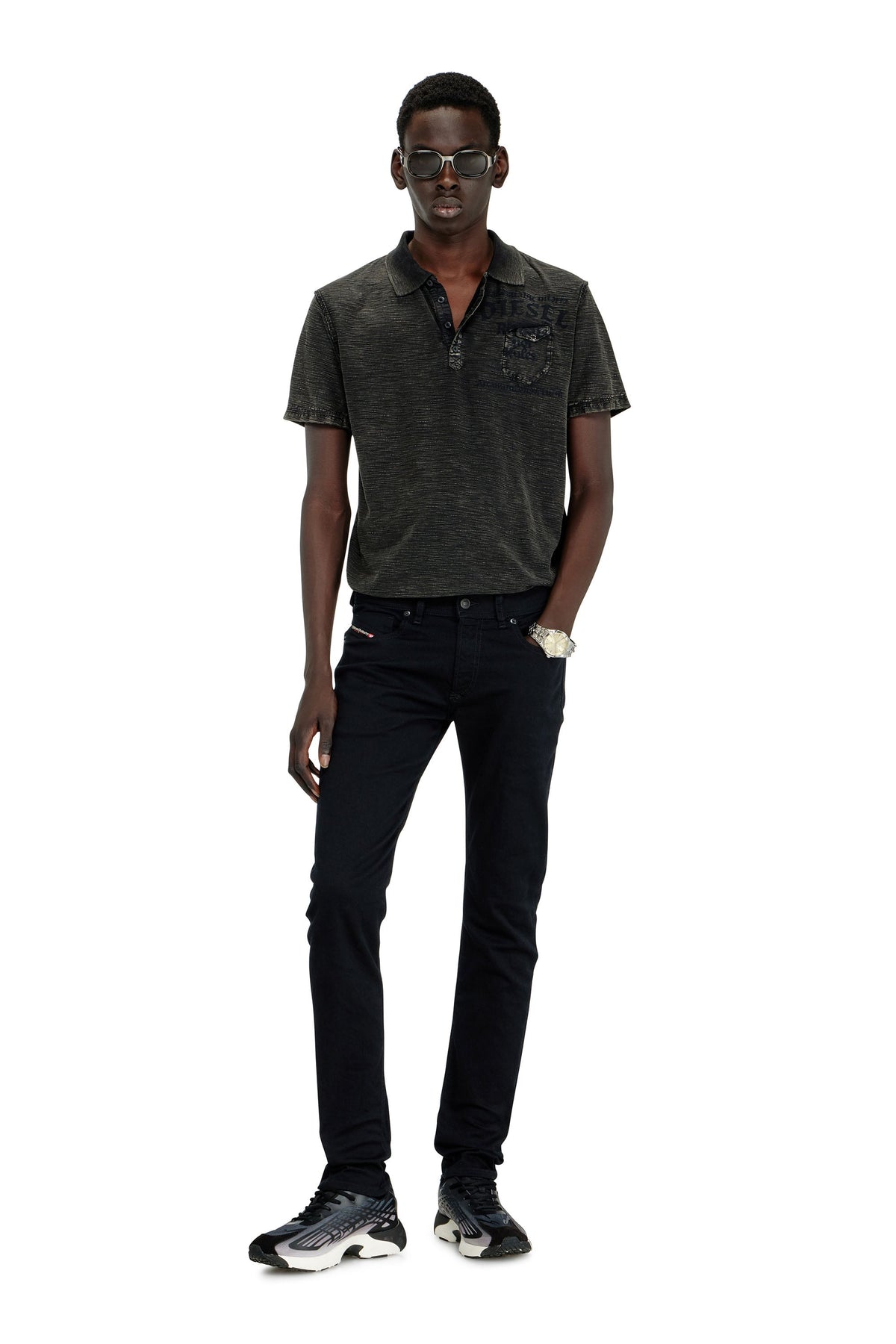 Diesel Mens 1979 Sleenker Pantaloni Jean In Black