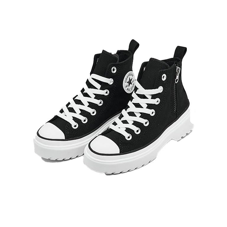 Converse Womens Ctas Lift Platform Shoes In Black And White