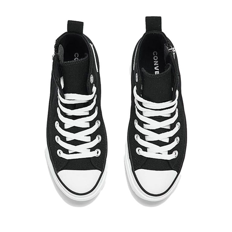Converse Womens Ctas Lift Platform Shoes In Black And White