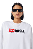 Diesel Womens L Robbie Sweatshirt Dress In White