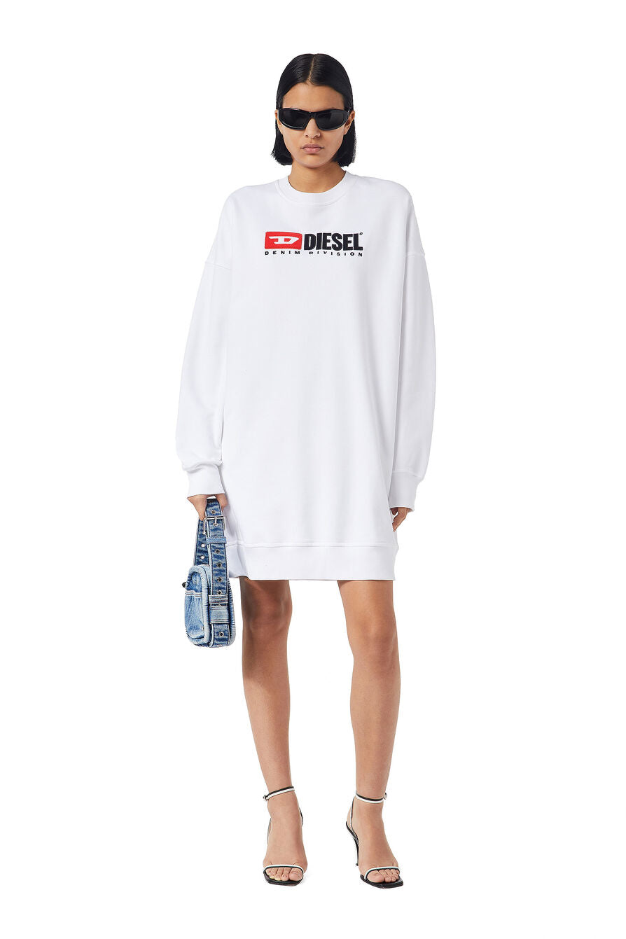 Diesel Womens L Robbie Sweatshirt Dress In White