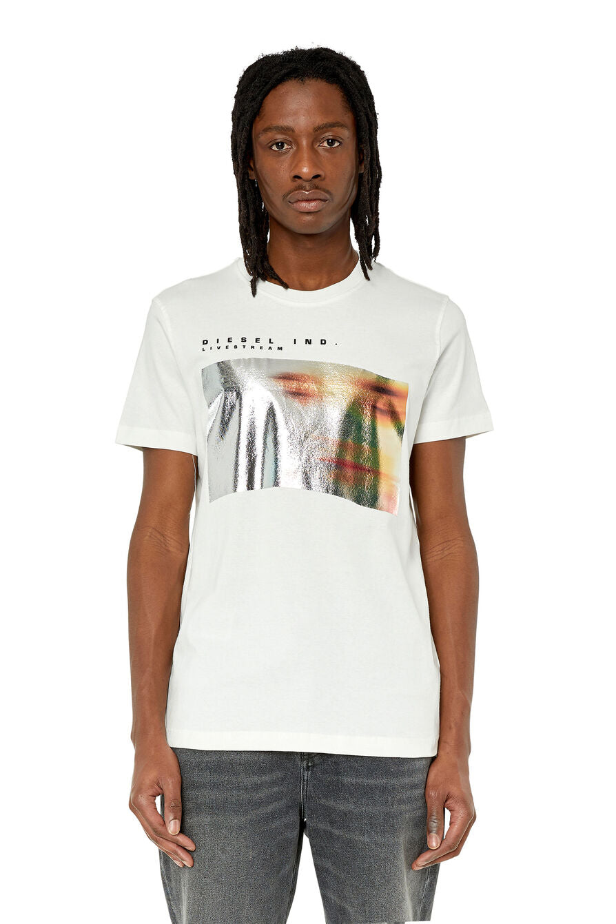 Diesel Mens Knit 141 T-Shirt In White