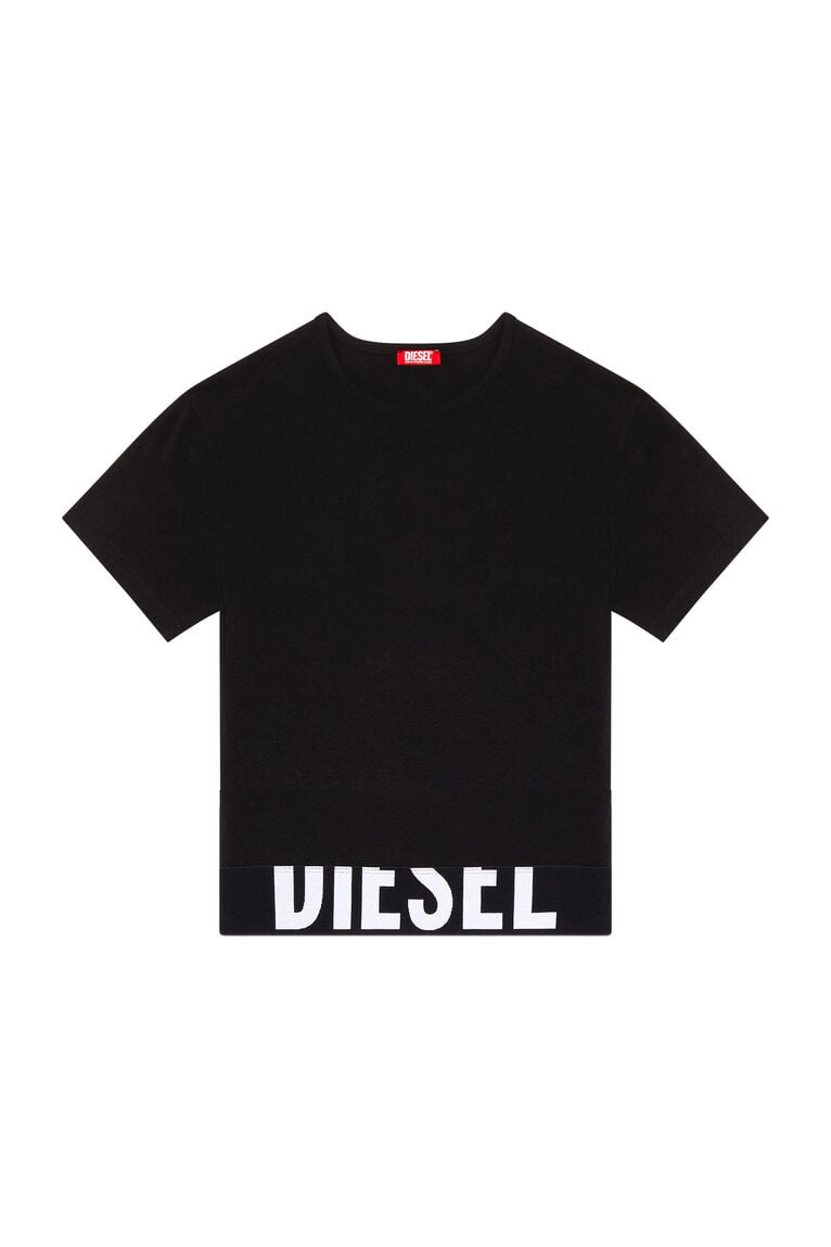 Diesel A145930Hmau - L - Uftee-Sport-Cropped T-Shirt Black