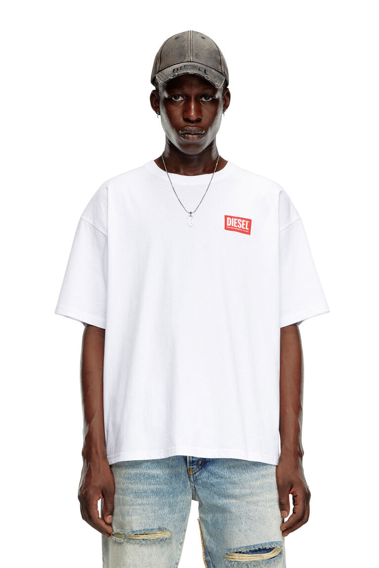Diesel Nair Mens T-Boxt-Lab Relaxed White T-Shirt