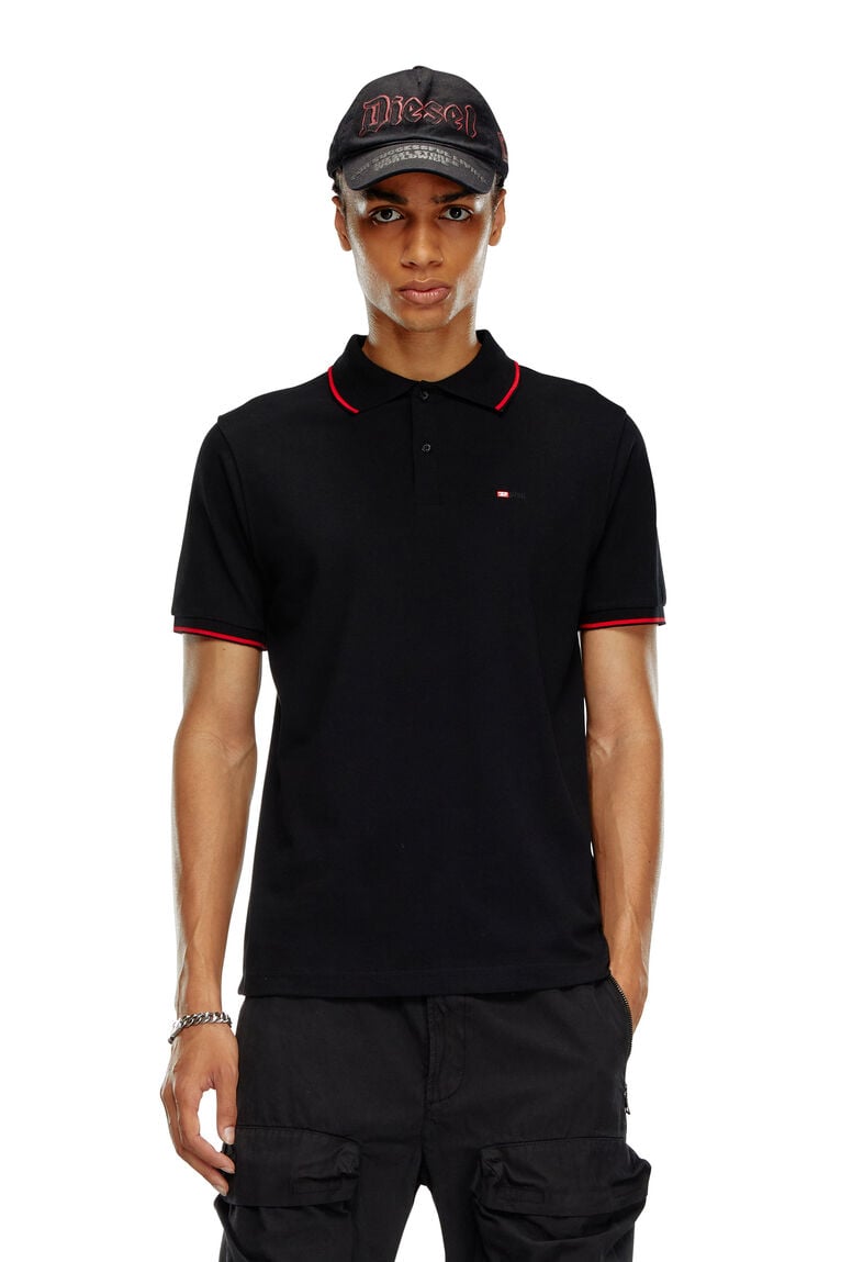 Diesel A150330Jmad M -T-Ferry-Microdiv Polo Shirt Black