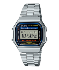 Casio Mens Retro Digital Watch In Silver