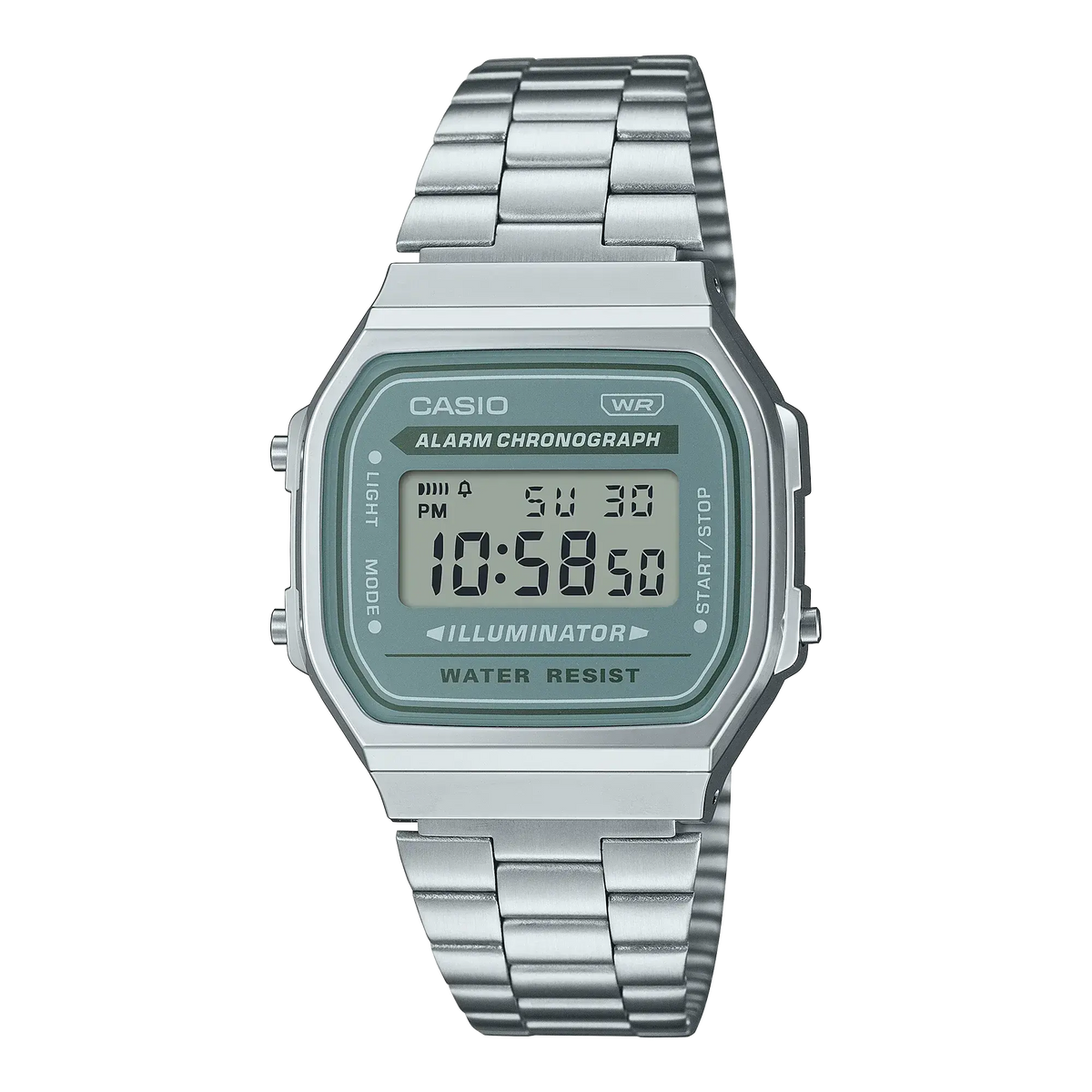Casio Retro Silver Gry Digital Dial Watch