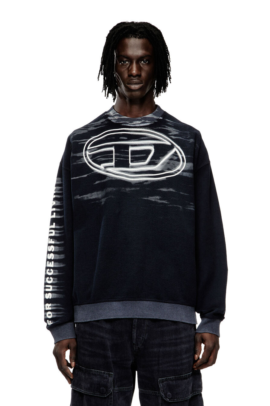 Diesel Mens S-Boxt-T1 Sweater In Navy