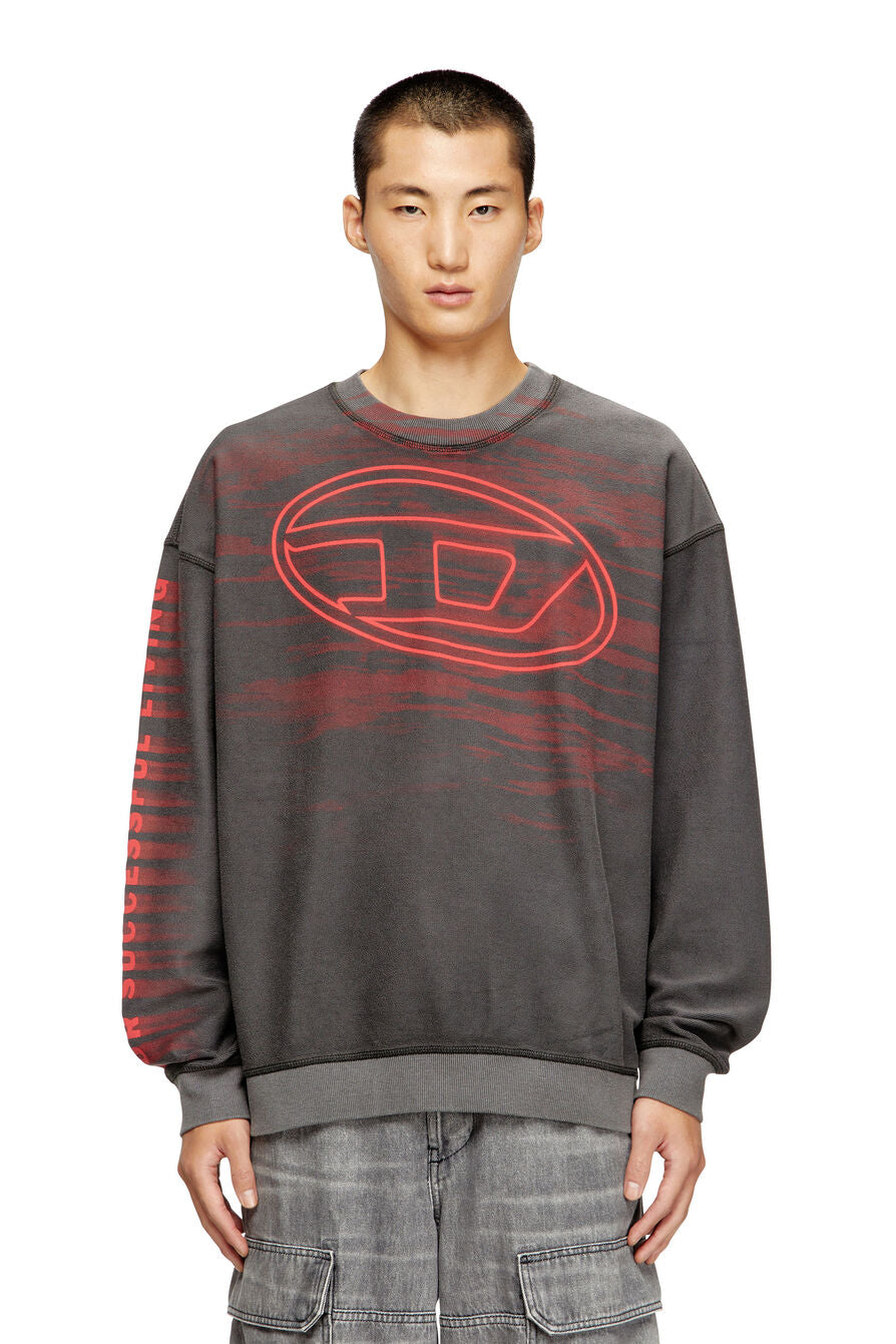 Diesel Mens S-Boxt-T1 Sweater In Dark Grey