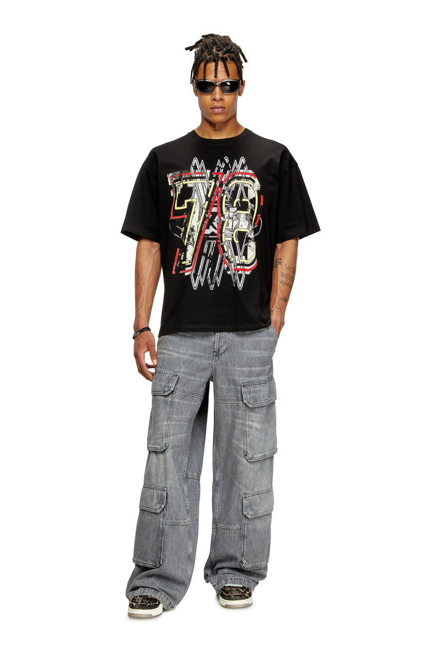 Diesel Mens Relaxed T-Shirts In Black