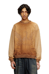 Diesel Mens S-Aron Crew Sweatshirt In Brown