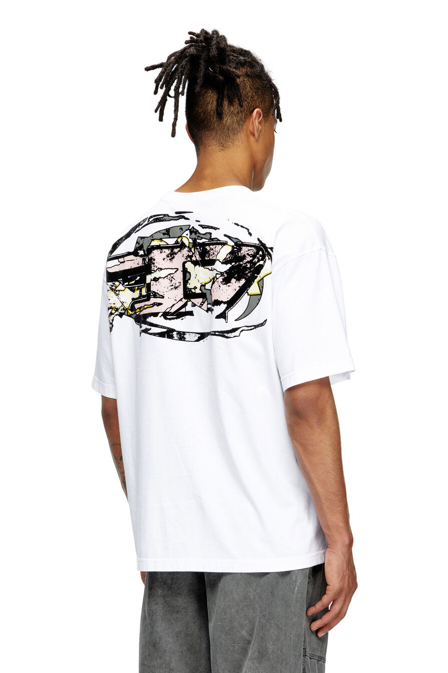 Diesel Mens T-Boxt-T24 Relaxed T-Shirts in White