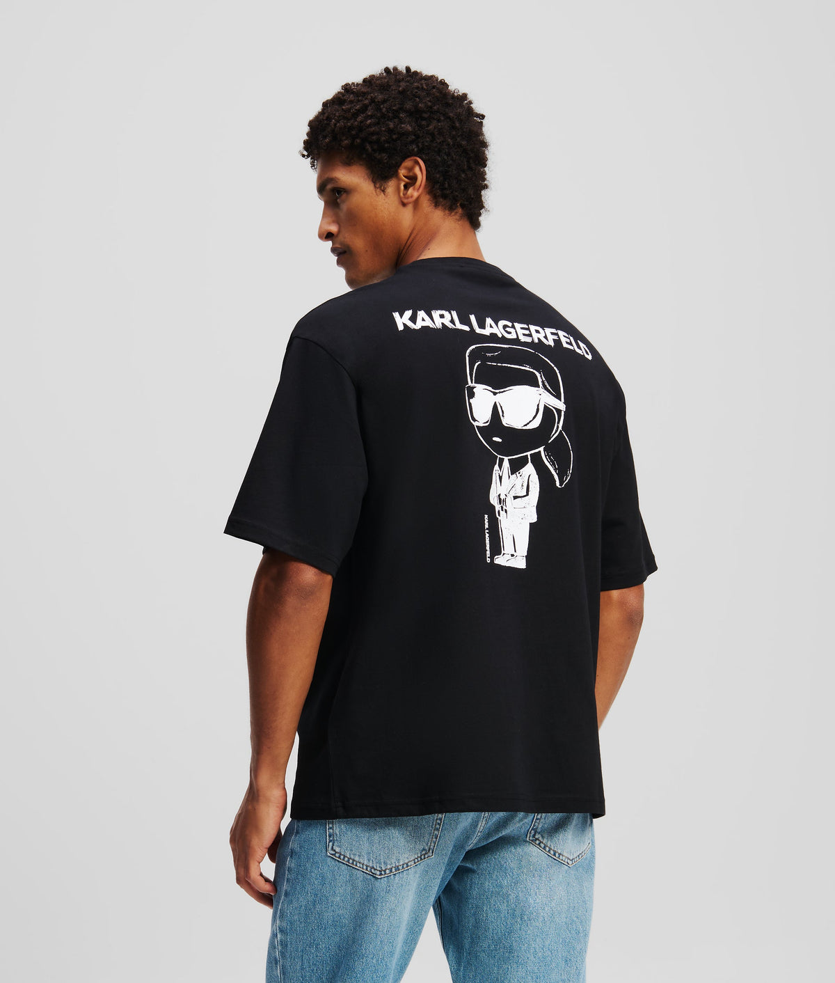 KaRL Lagerfeld Mens Big Ikon T-Shirts In Black