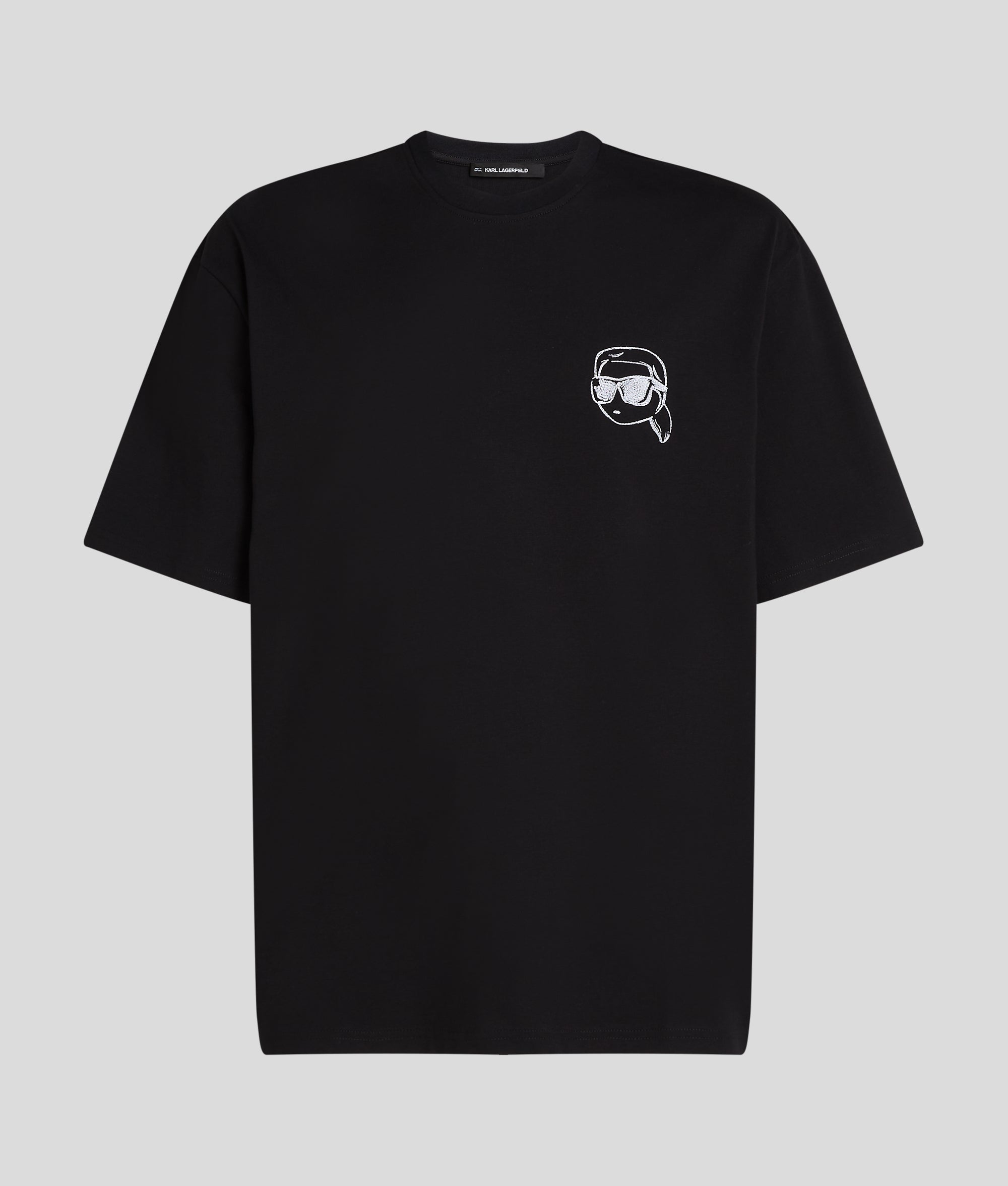 KaRL Lagerfeld Mens Big Ikon T-Shirts In Black